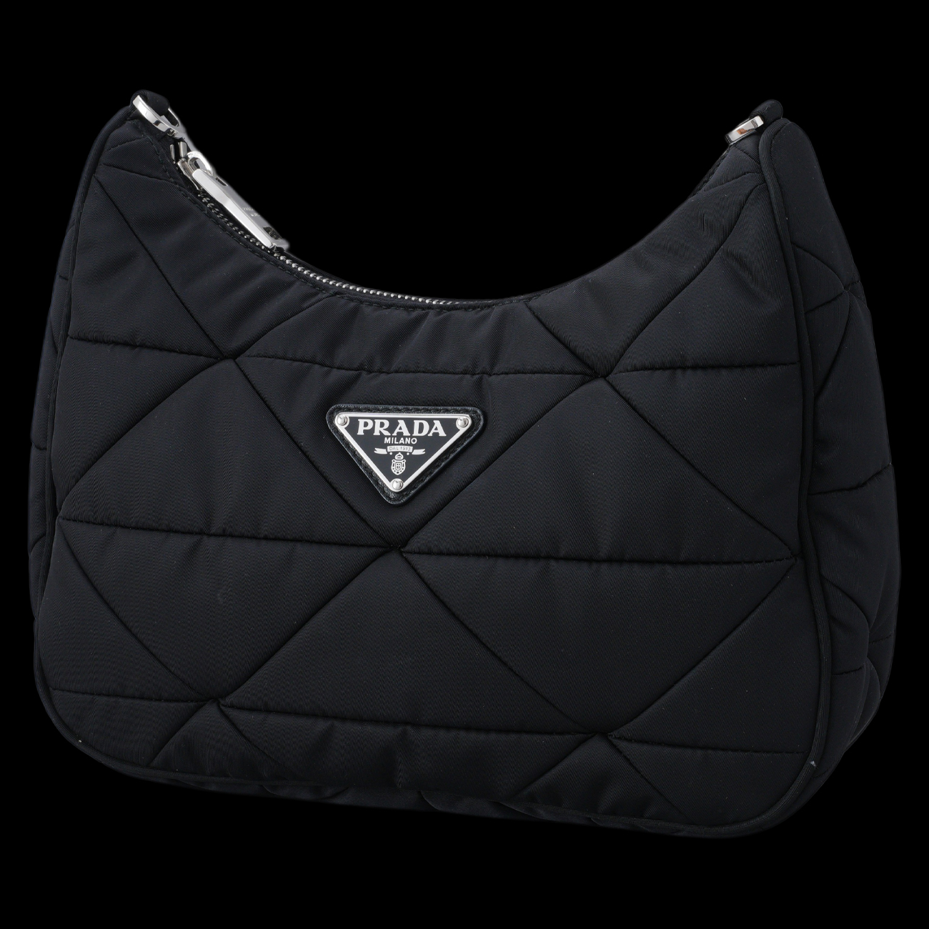 PRADA(USED)프라다 1BC151 리나일론 패딩 호보 백