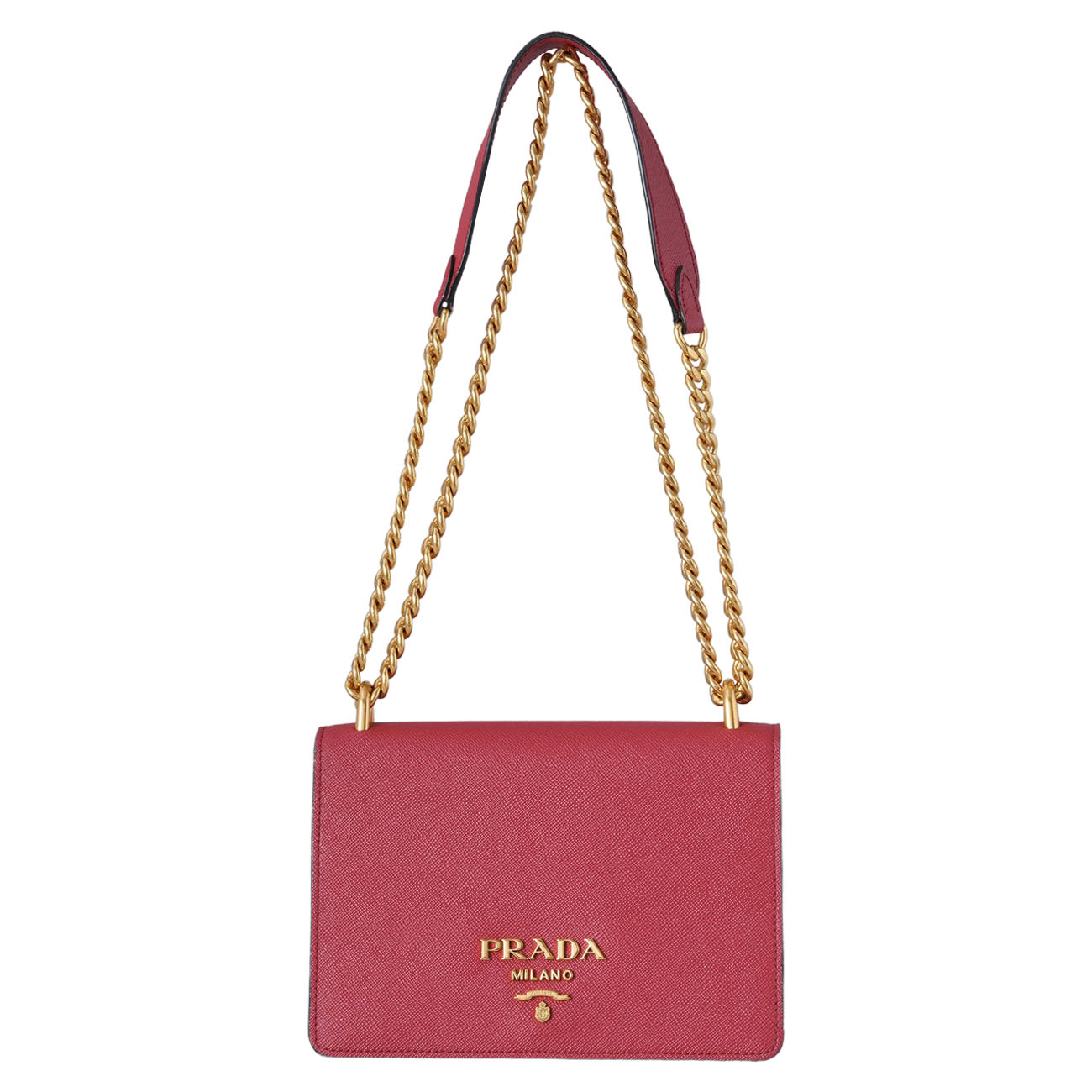 PRADA(USED)프라다 1BD133 사피아노 체인 플랩백