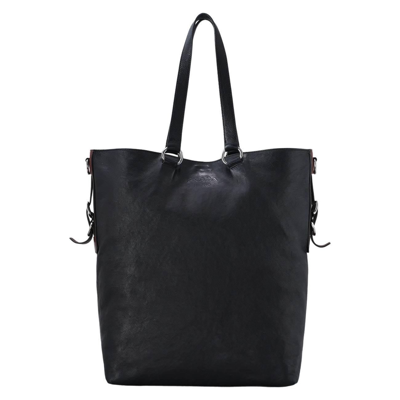 PRADA(USED)프라다 VA0801 레더 쇼퍼백