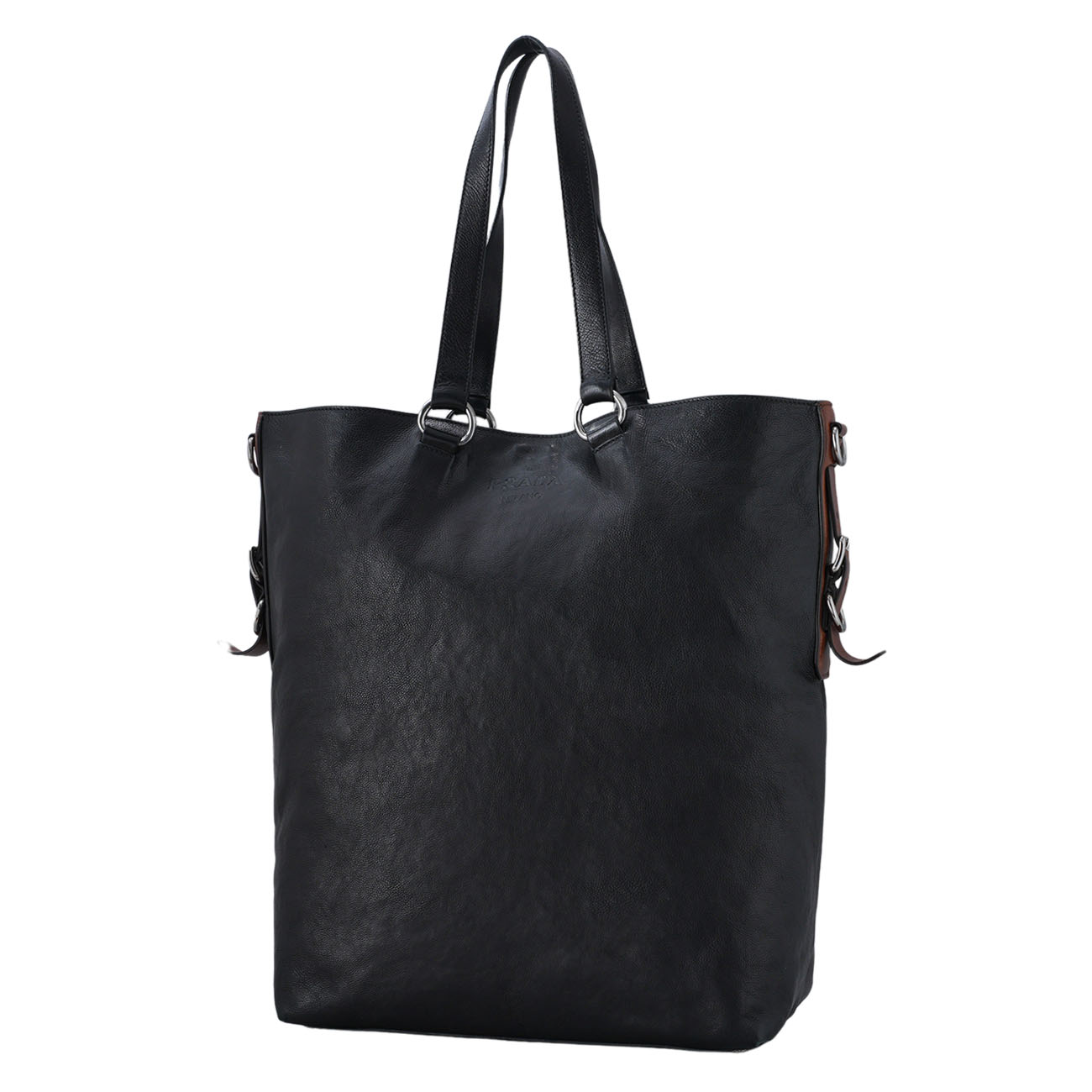 PRADA(USED)프라다 VA0801 레더 쇼퍼백