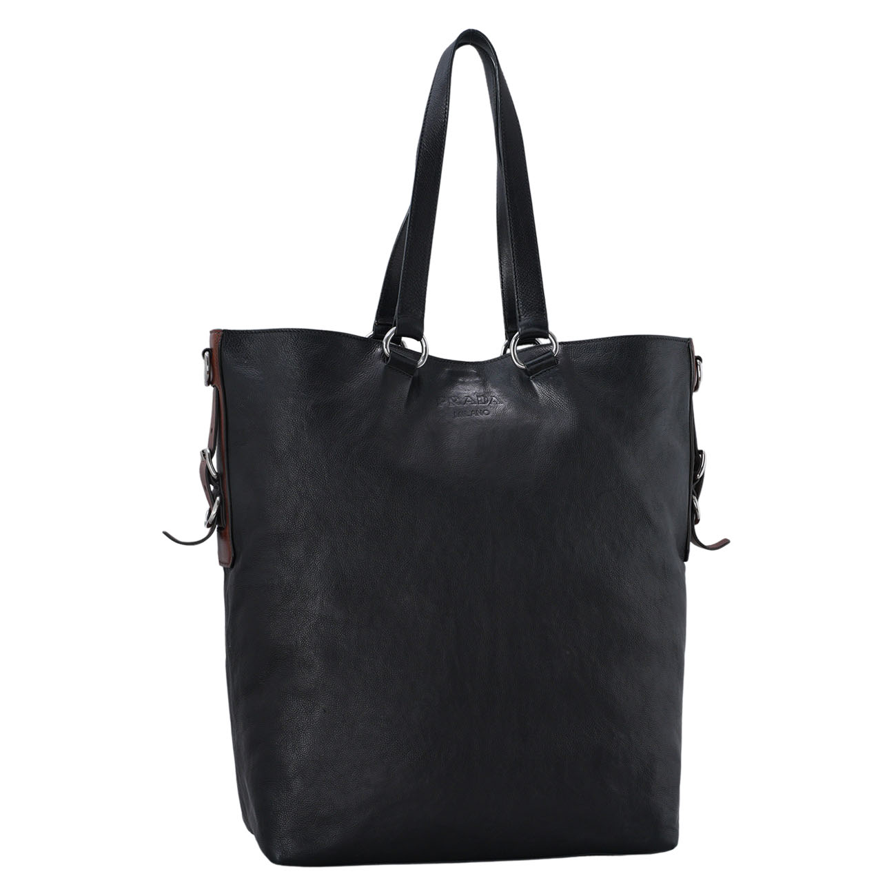 PRADA(USED)프라다 VA0801 레더 쇼퍼백