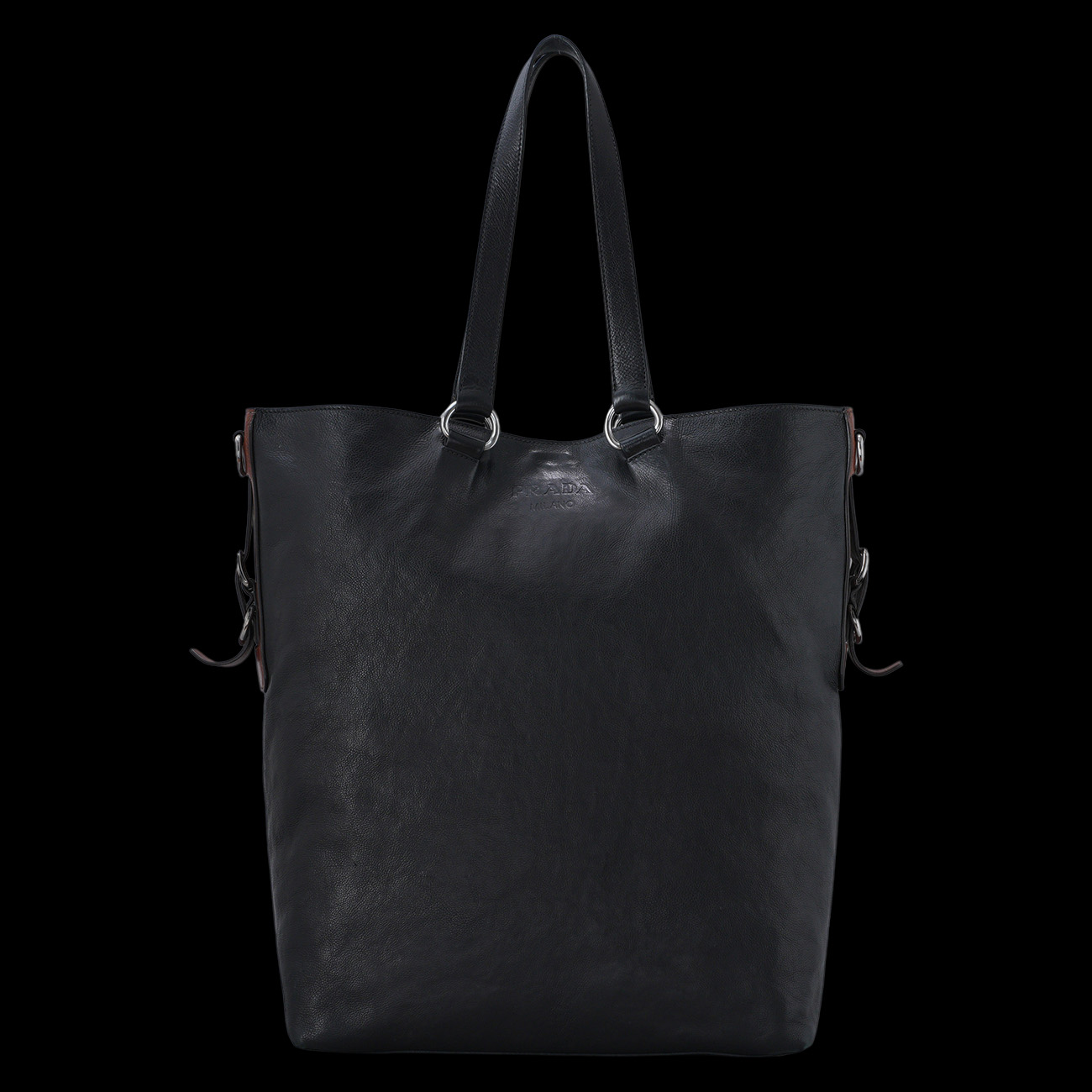 PRADA(USED)프라다 VA0801 레더 쇼퍼백