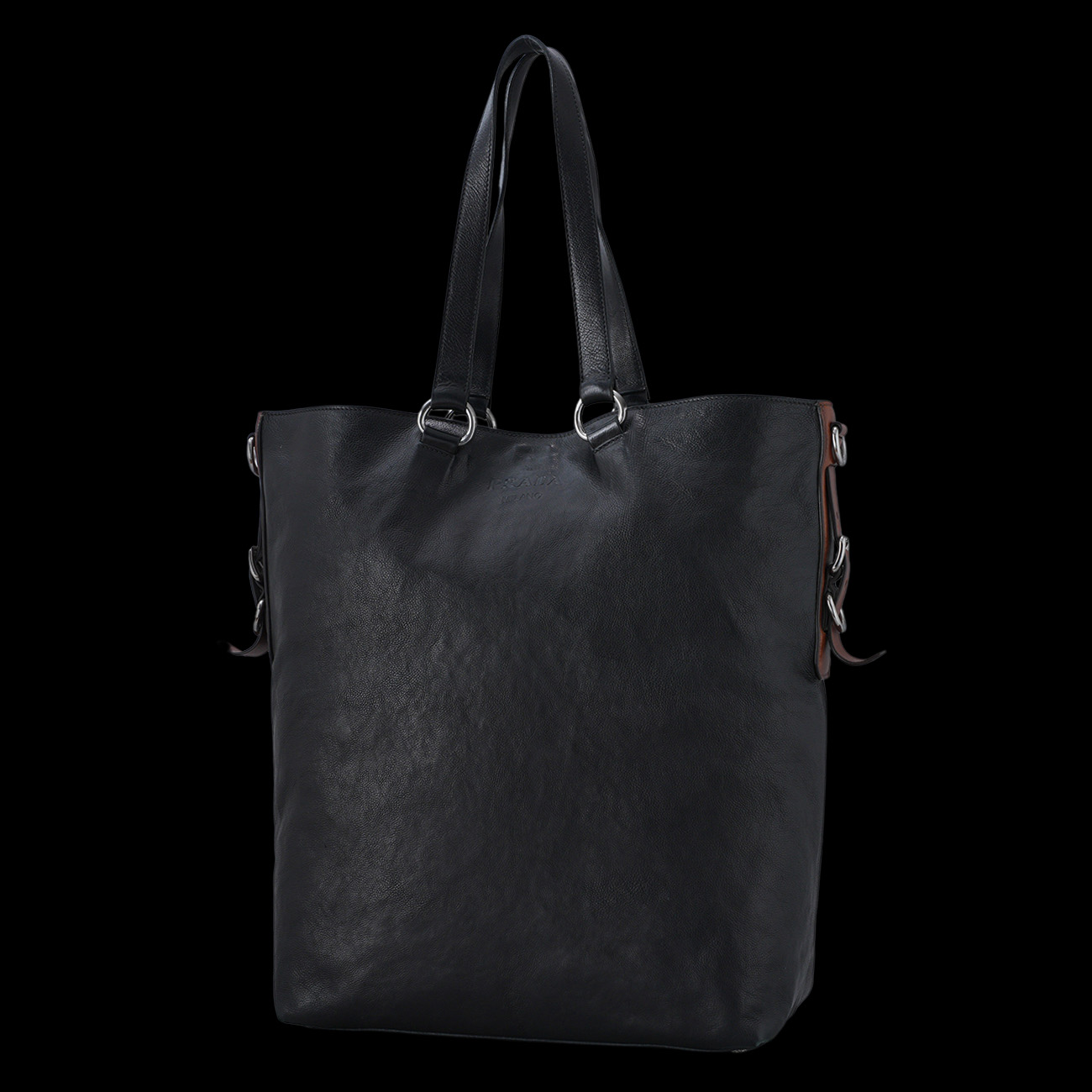 PRADA(USED)프라다 VA0801 레더 쇼퍼백