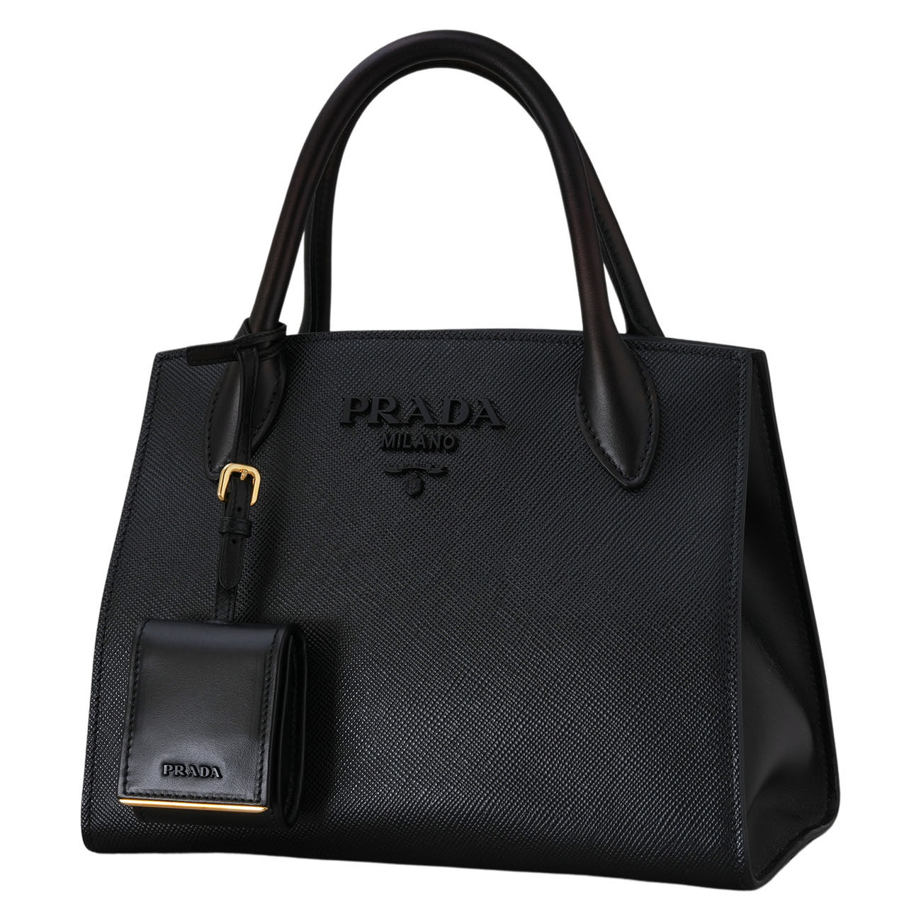 PRADA(USED)프라다 1BA156 사피아노 모노크롬 토트백