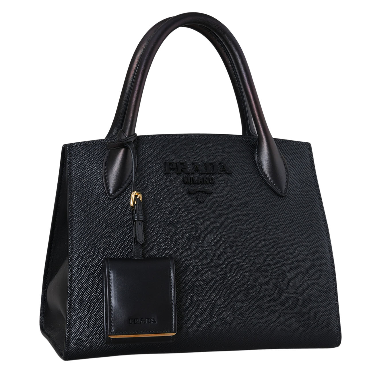 PRADA(USED)프라다 1BA156 사피아노 모노크롬 토트백