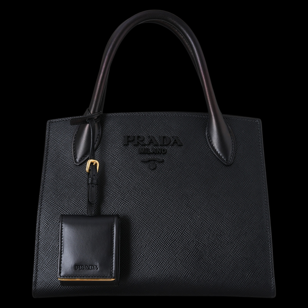 PRADA(USED)프라다 1BA156 사피아노 모노크롬 토트백