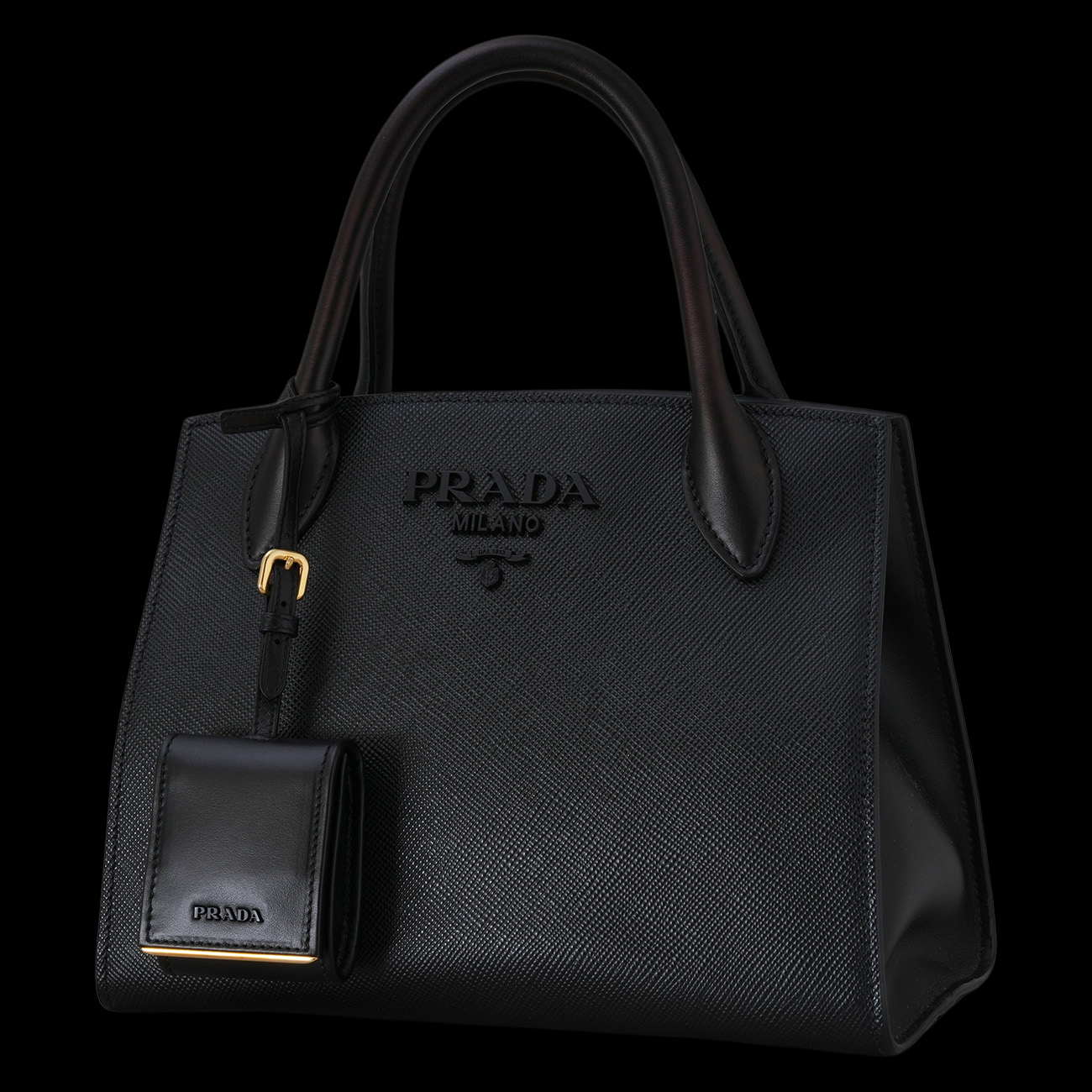 PRADA(USED)프라다 1BA156 사피아노 모노크롬 토트백