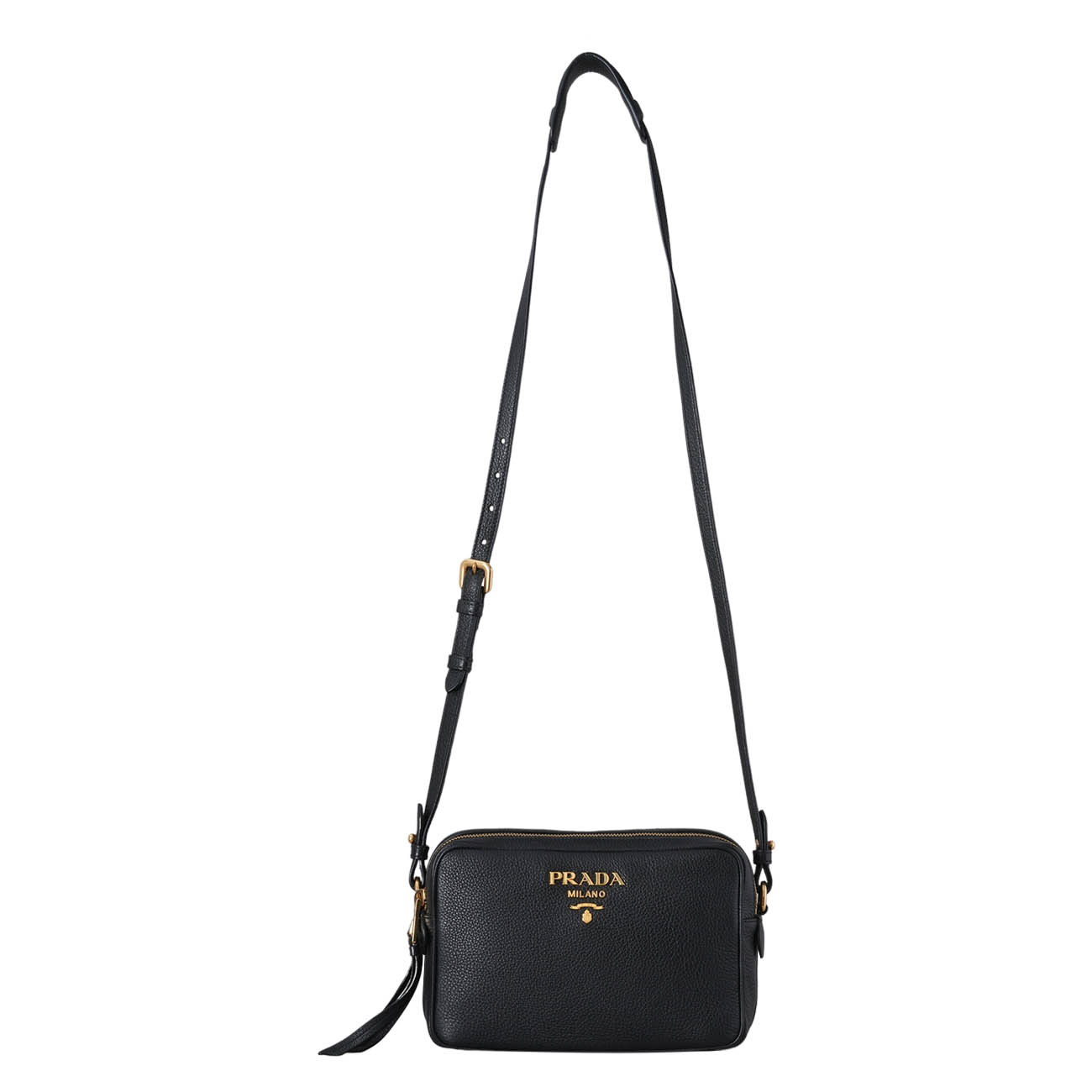 PRADA(USED)프라다 1BH082 레더 카메라백