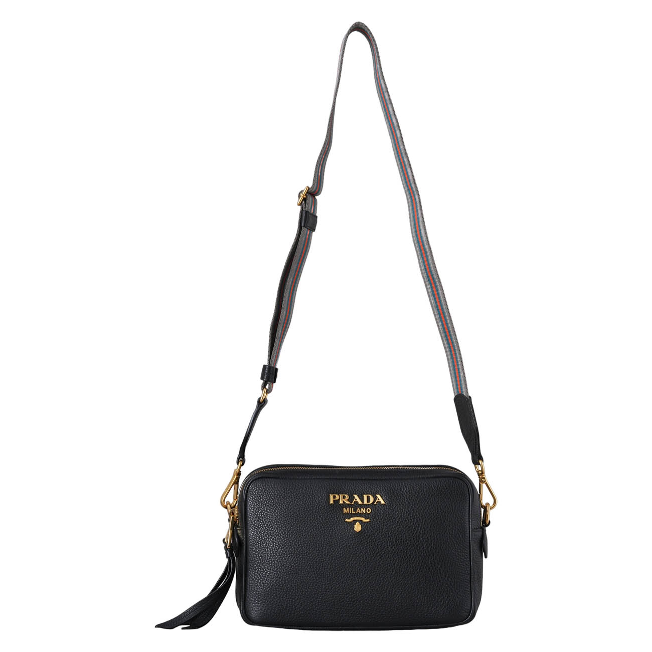 PRADA(USED)프라다 1BH082 레더 카메라백