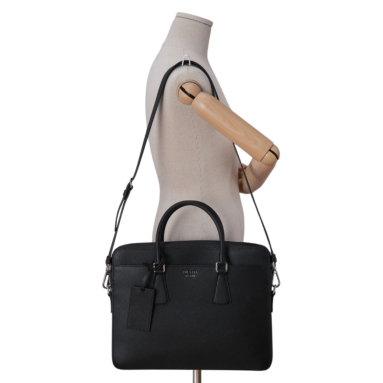 PRADA(USED)프라다 2VE368 사피아노 브리프케이스