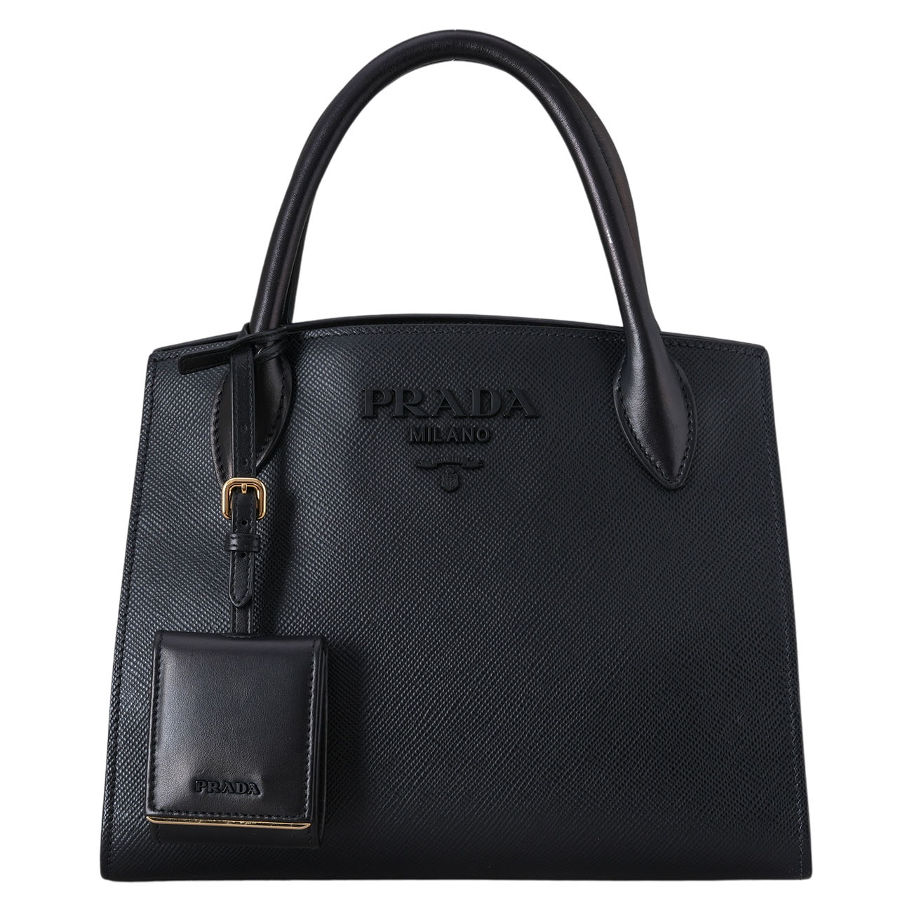 PRADA(USED)프라다 사피아노 모노크롬 스몰 토트백