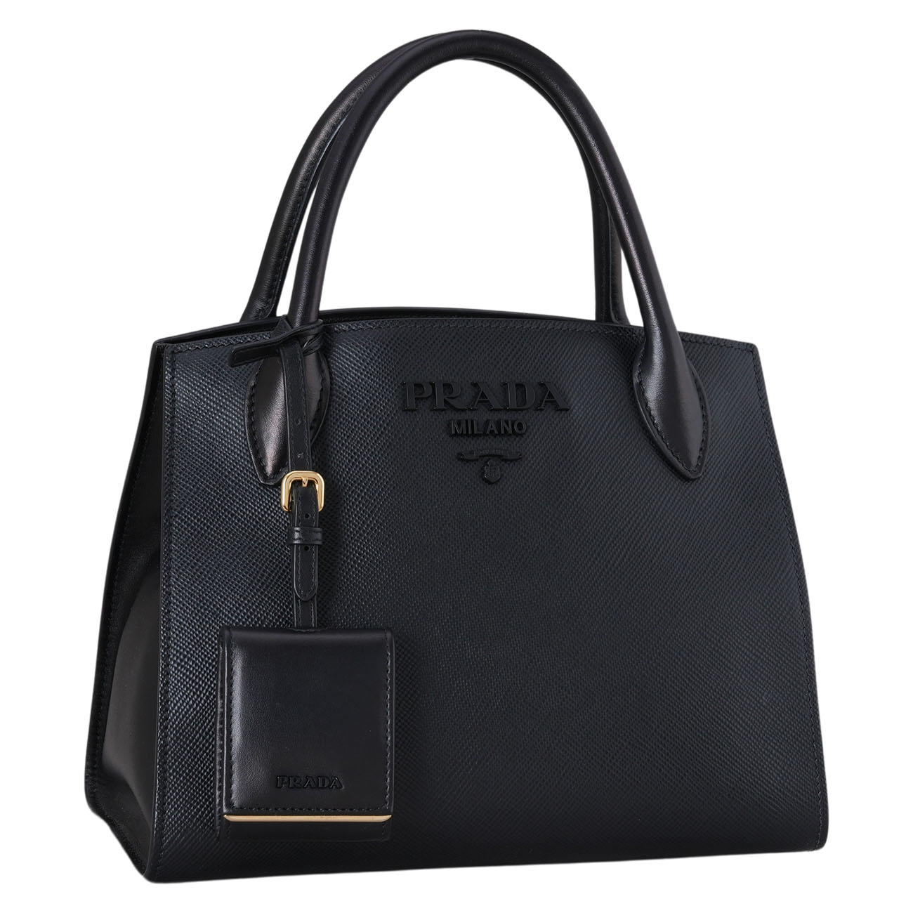 PRADA(USED)프라다 사피아노 모노크롬 스몰 토트백