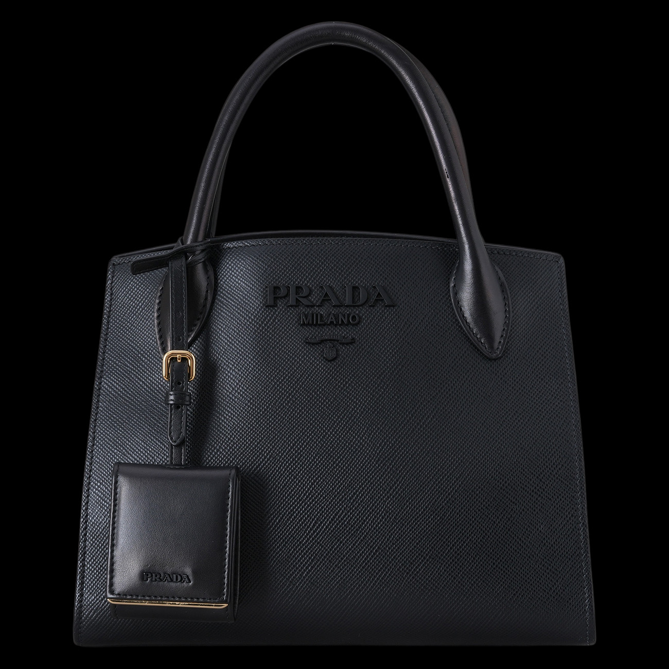 PRADA(USED)프라다 사피아노 모노크롬 스몰 토트백