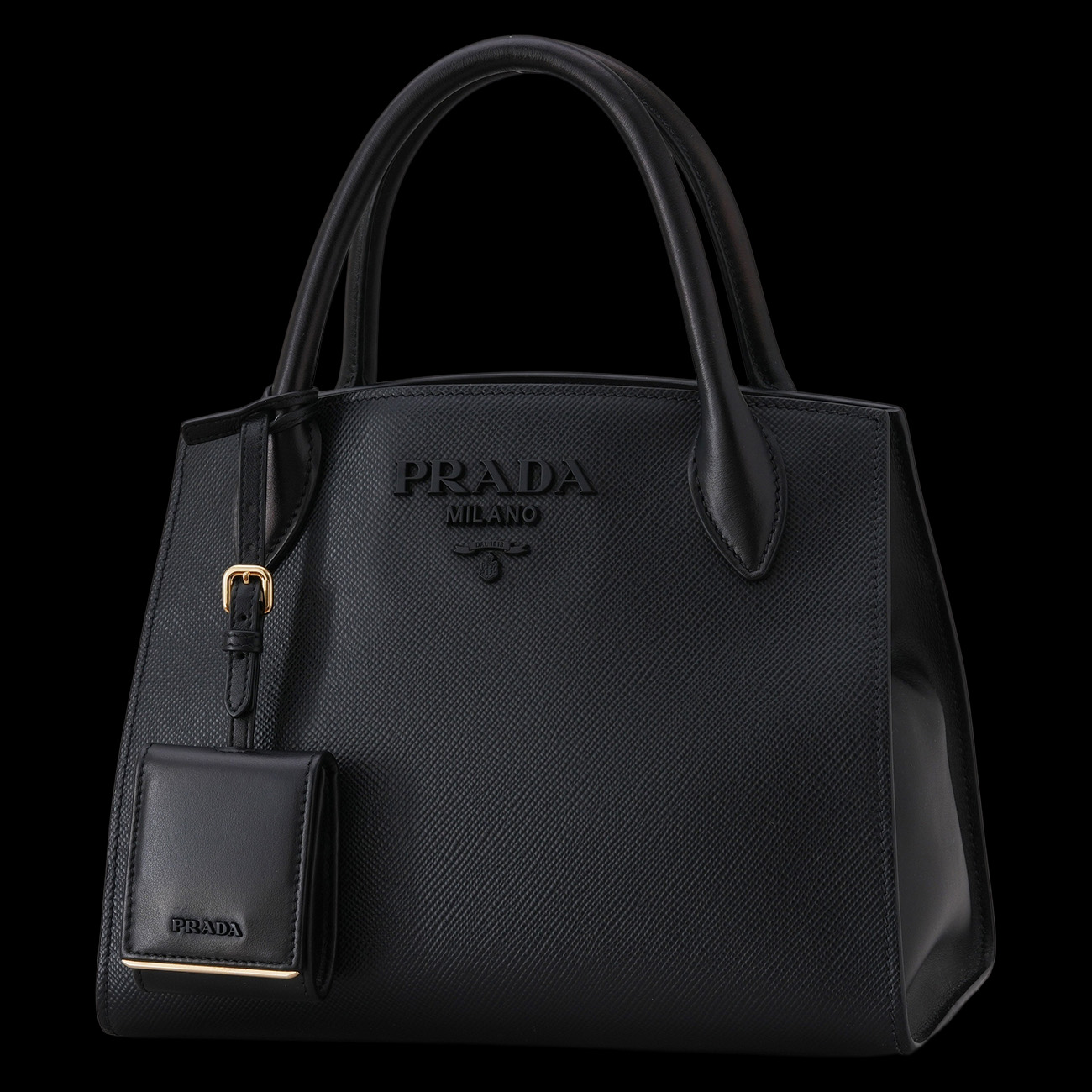 PRADA(USED)프라다 사피아노 모노크롬 스몰 토트백