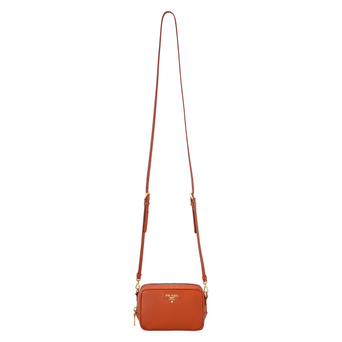 PRADA(USED)프라다 파파야 사피아노 미니 카메라 백 1N1674