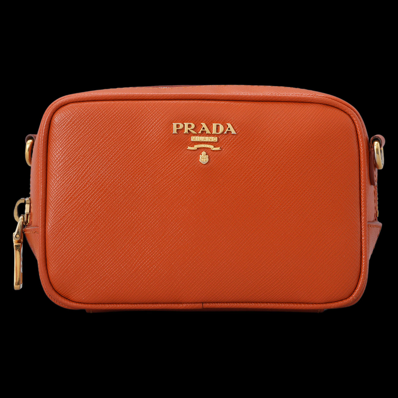 PRADA(USED)프라다 파파야 사피아노 미니 카메라 백 1N1674