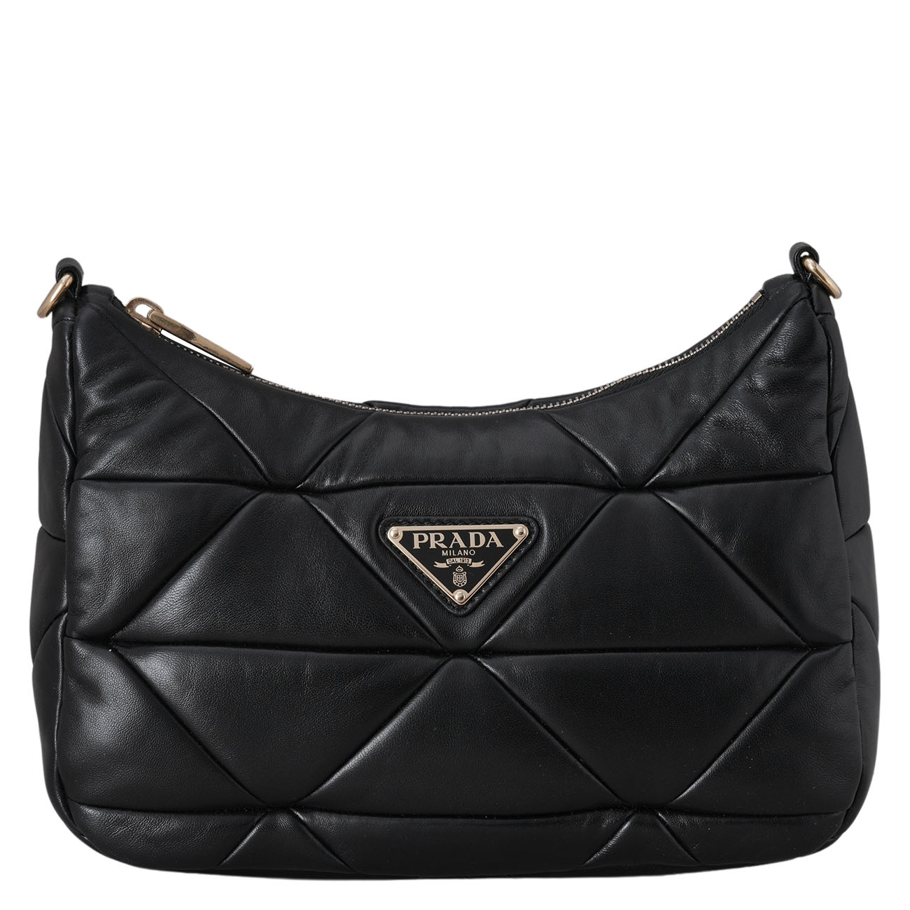 PRADA(USED)프라다 1BC157 나파 패치워크 호보 숄더백