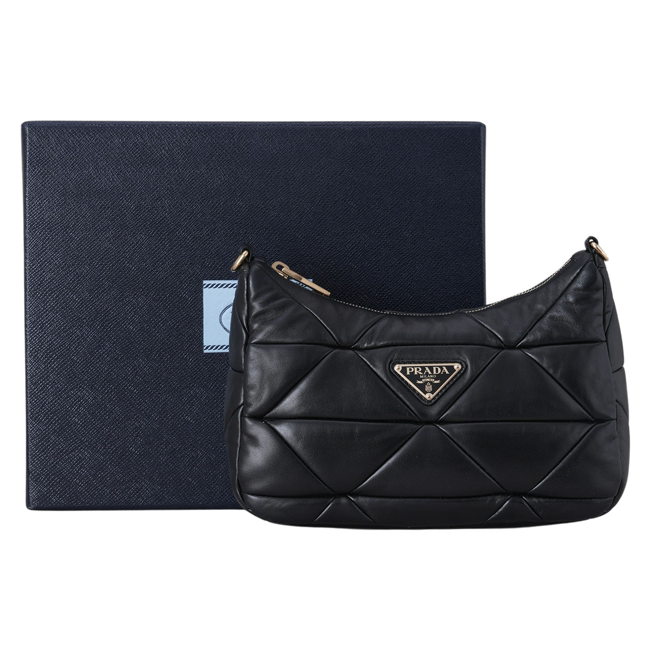PRADA(USED)프라다 1BC157 나파 패치워크 호보 숄더백