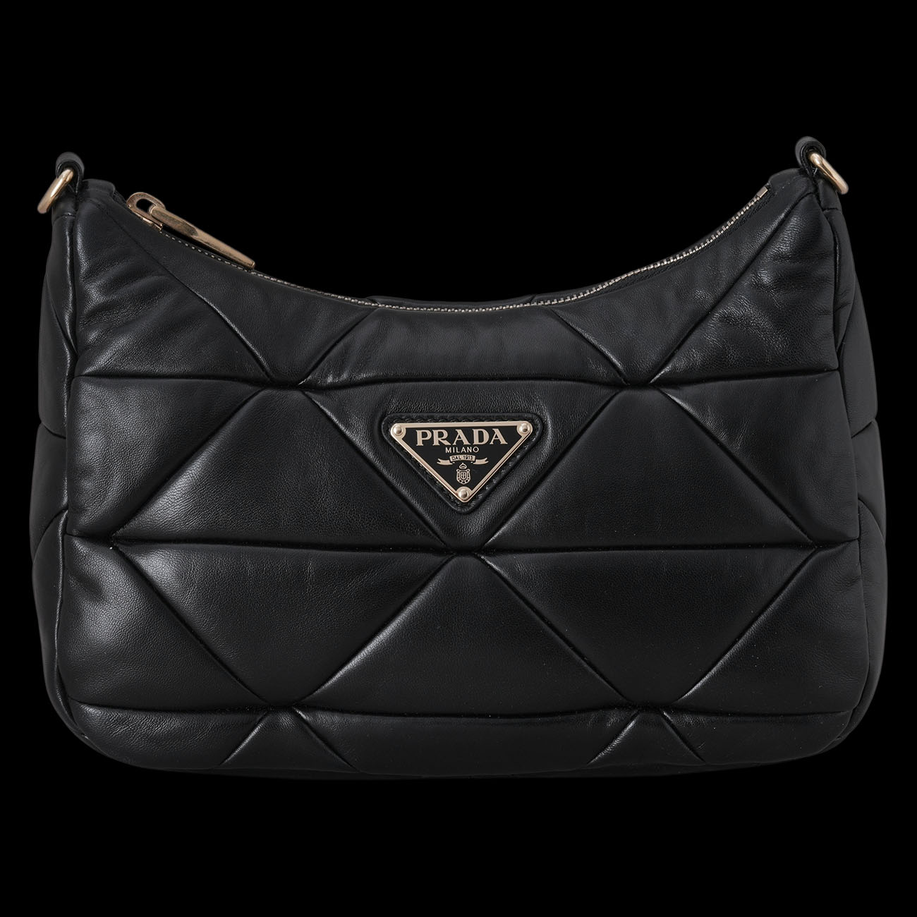 PRADA(USED)프라다 1BC157 나파 패치워크 호보 숄더백
