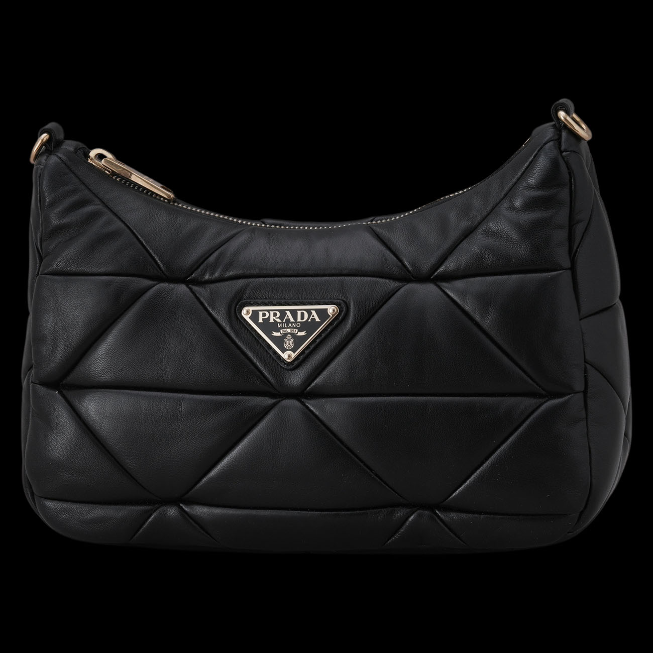 PRADA(USED)프라다 1BC157 나파 패치워크 호보 숄더백
