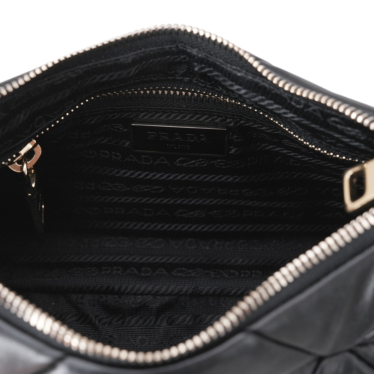 PRADA(USED)프라다 1BC157 나파 패치워크 호보 숄더백