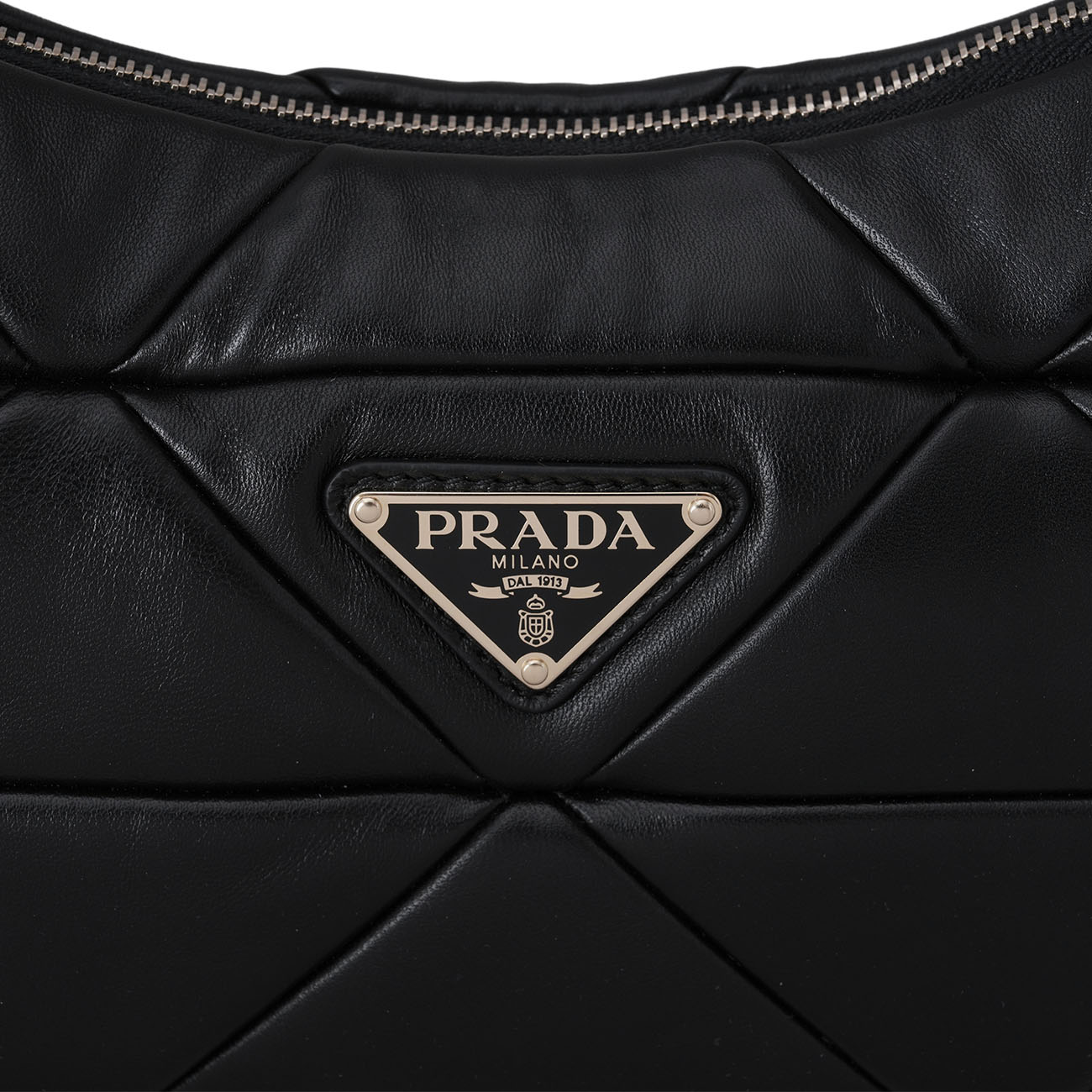 PRADA(USED)프라다 1BC157 나파 패치워크 호보 숄더백
