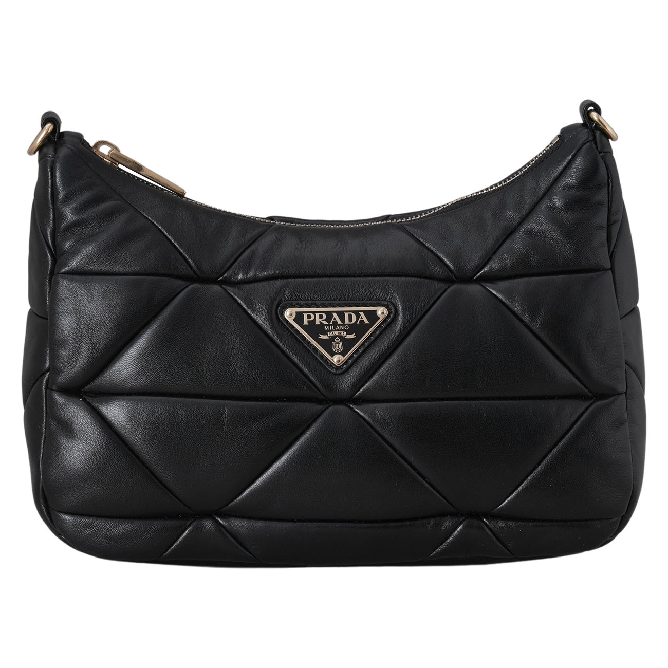 PRADA(USED)프라다 1BC157 나파 패치워크 호보 숄더백