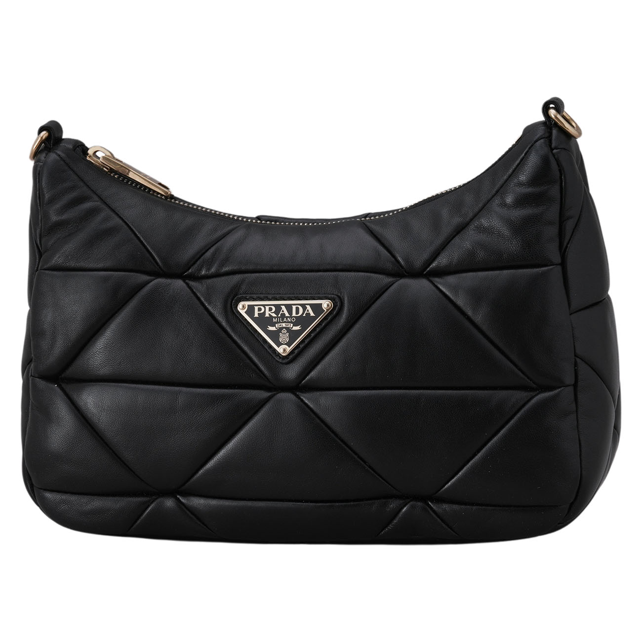 PRADA(USED)프라다 1BC157 나파 패치워크 호보 숄더백