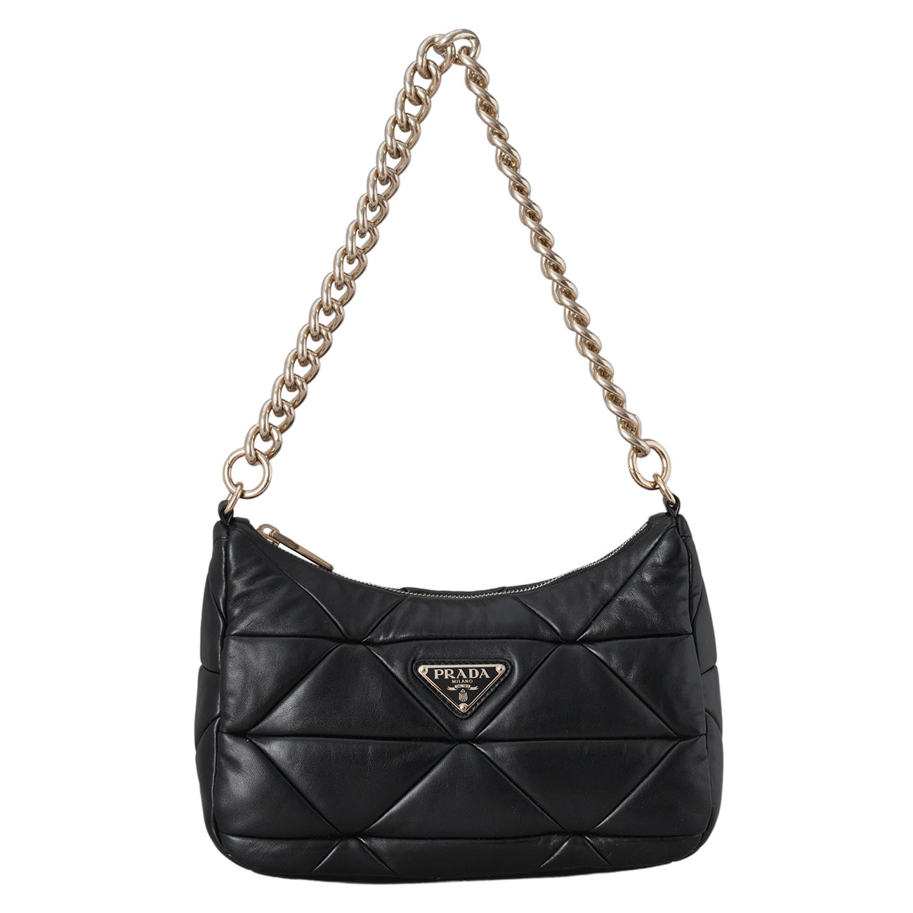 PRADA(USED)프라다 1BC157 나파 패치워크 호보 숄더백