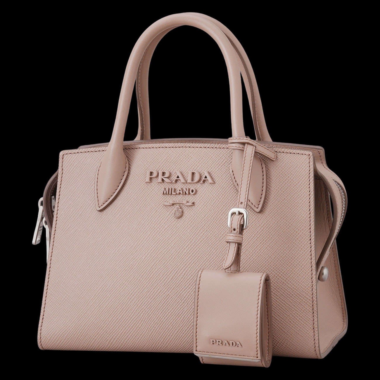 PRADA(USED)프라다 1BA269 사피아노 모노크롬 미니 투웨이백