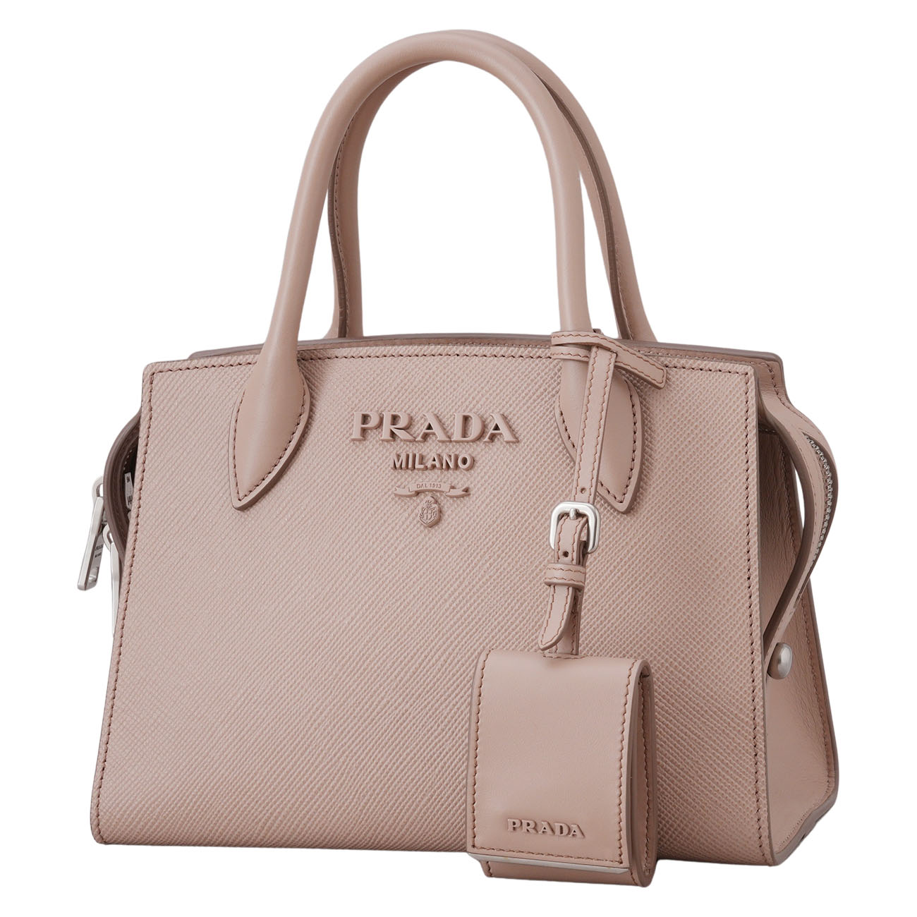 PRADA(USED)프라다 1BA269 사피아노 모노크롬 미니 투웨이백