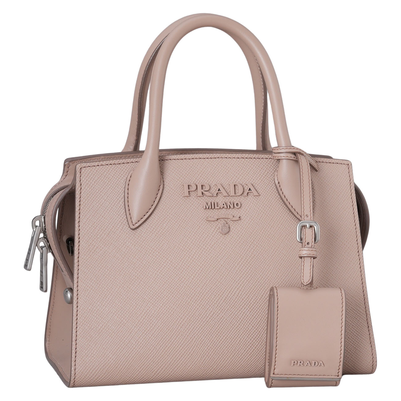 PRADA(USED)프라다 1BA269 사피아노 모노크롬 미니 투웨이백