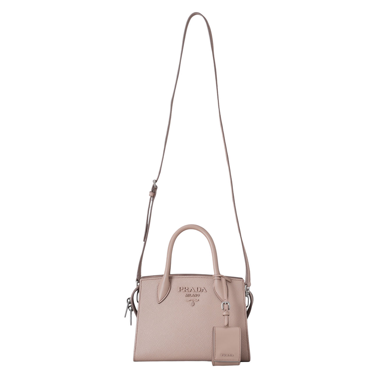 PRADA(USED)프라다 1BA269 사피아노 모노크롬 미니 투웨이백