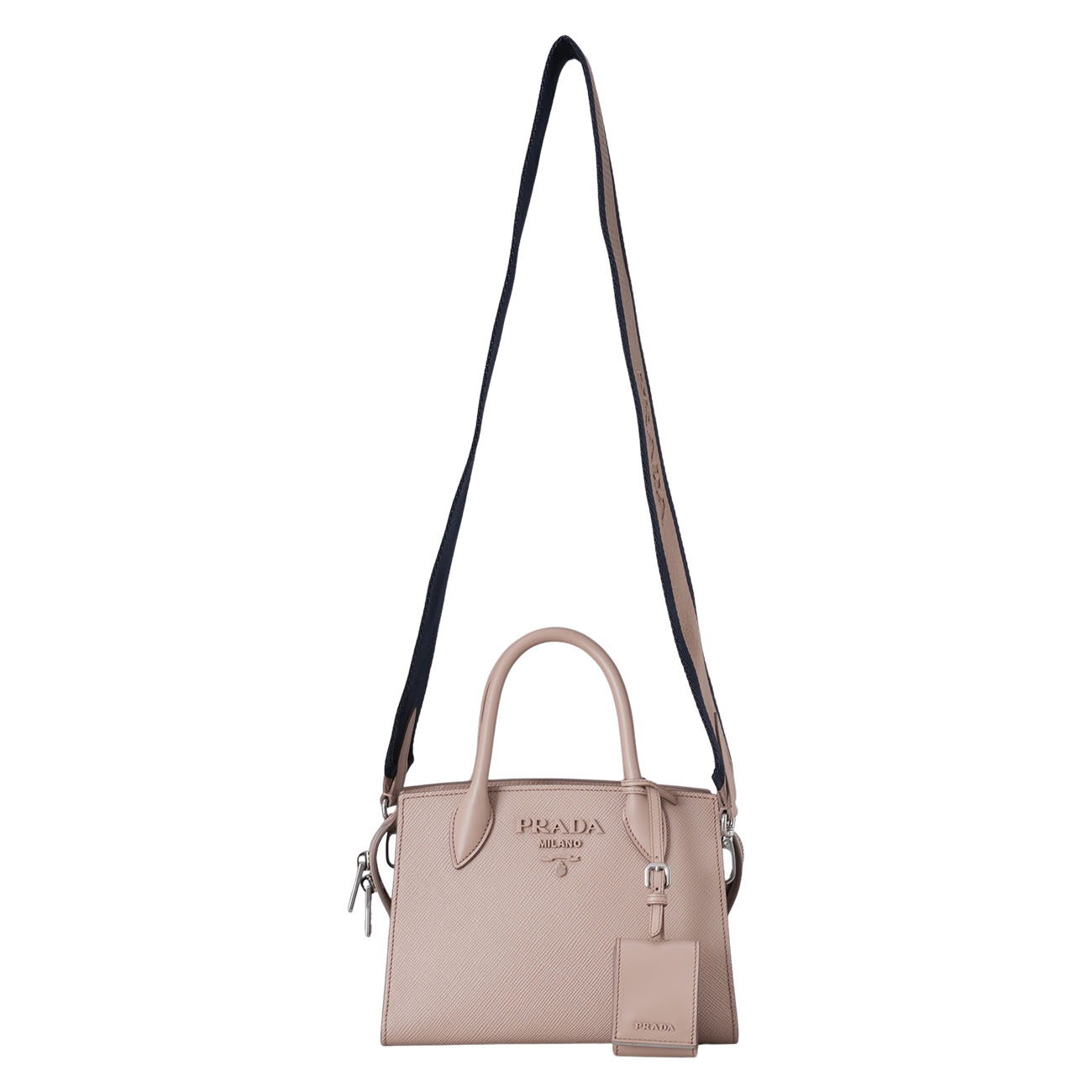 PRADA(USED)프라다 1BA269 사피아노 모노크롬 미니 투웨이백