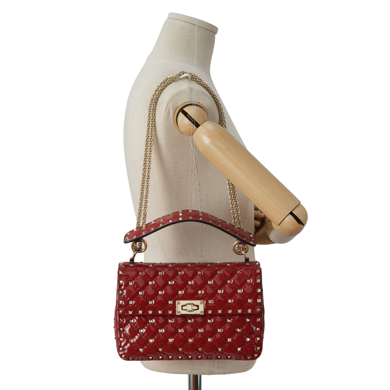 VALENTINO(USED)발렌티노 락스터드 스파이크 체인 숄더백