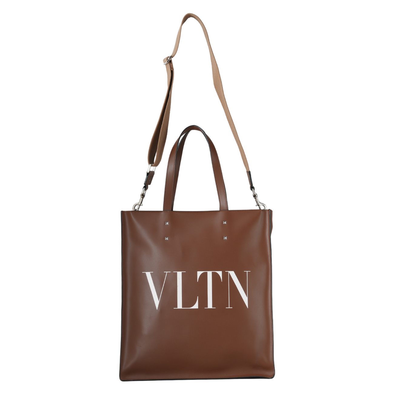 VALENTINO(USED)발렌티노 레더 팔라듐 토트백