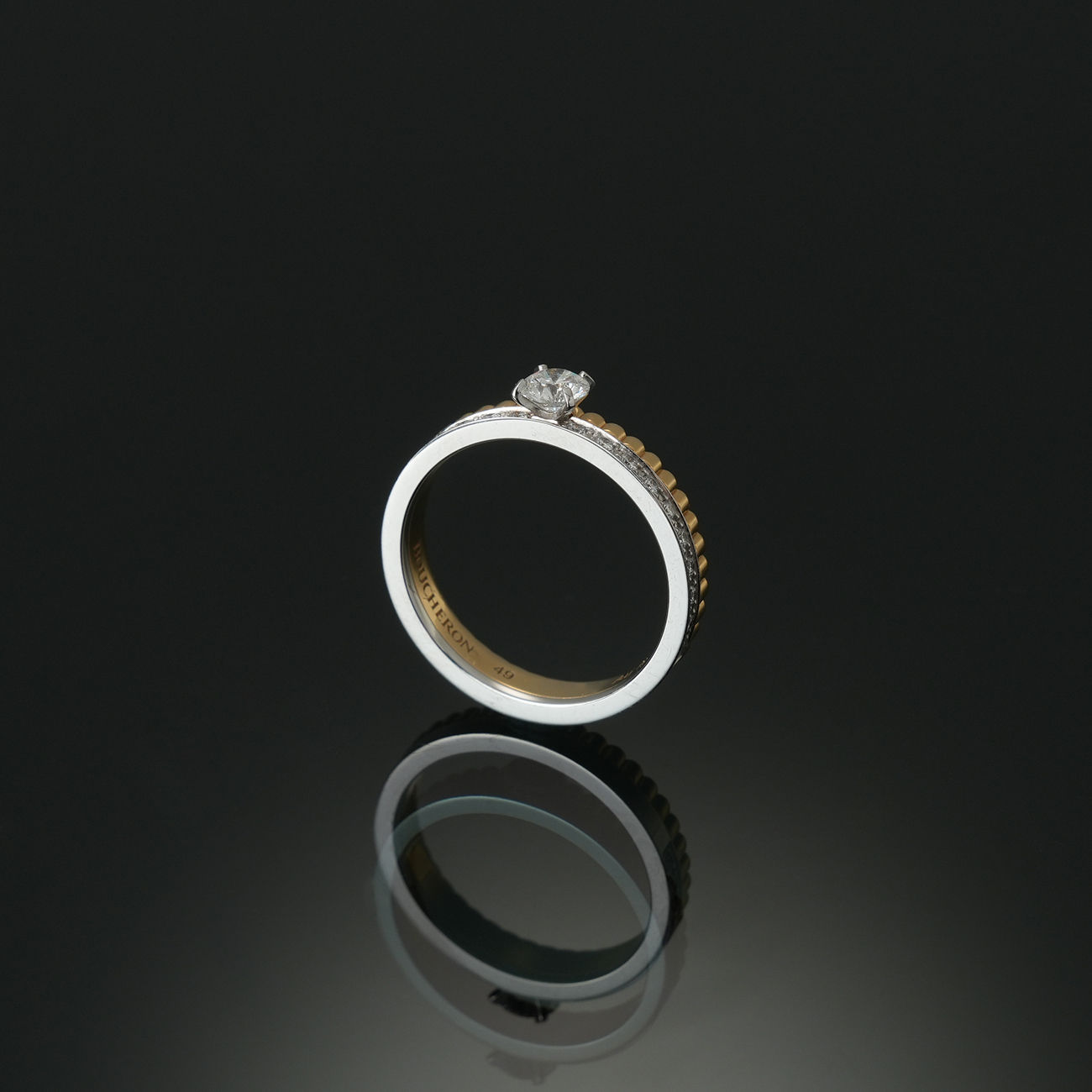 Boucheron(USED)부쉐론 다이아 0.22ct 콰트로 클래식 링 # 49