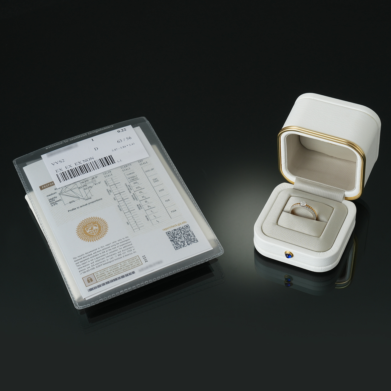 Boucheron(USED)부쉐론 다이아 0.22ct 콰트로 클래식 링 # 49