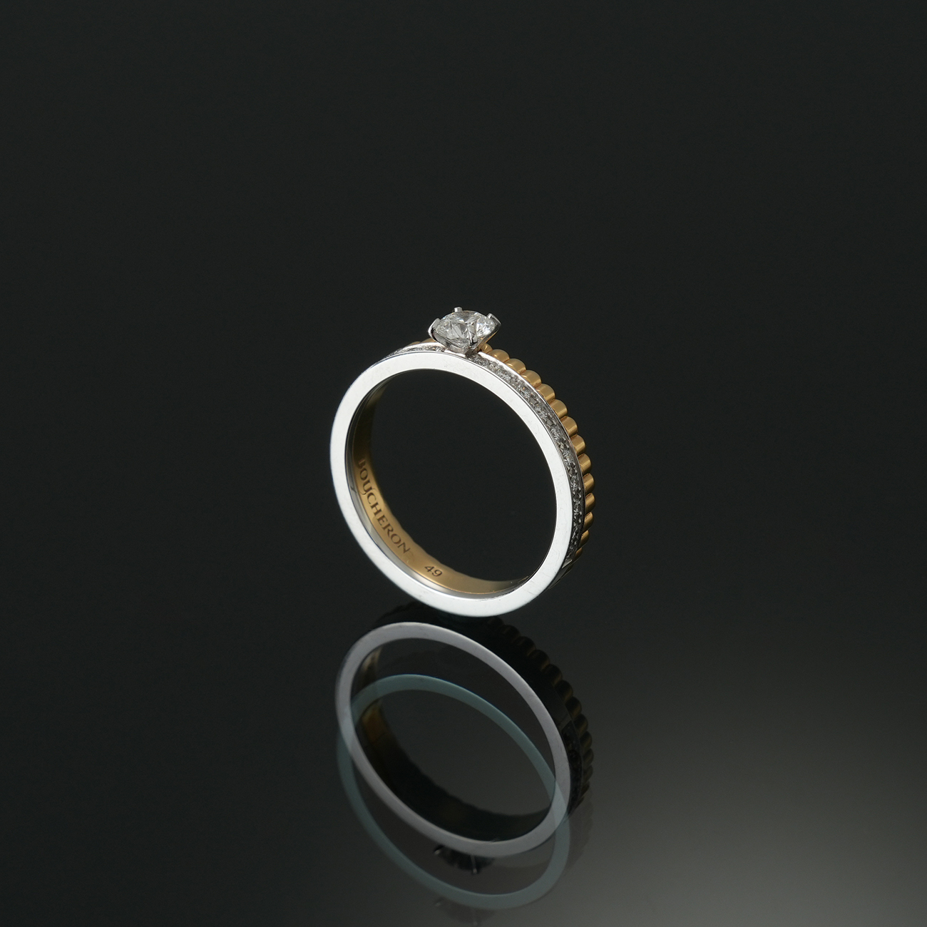 Boucheron(USED)부쉐론 다이아 0.22ct 콰트로 클래식 링 # 49