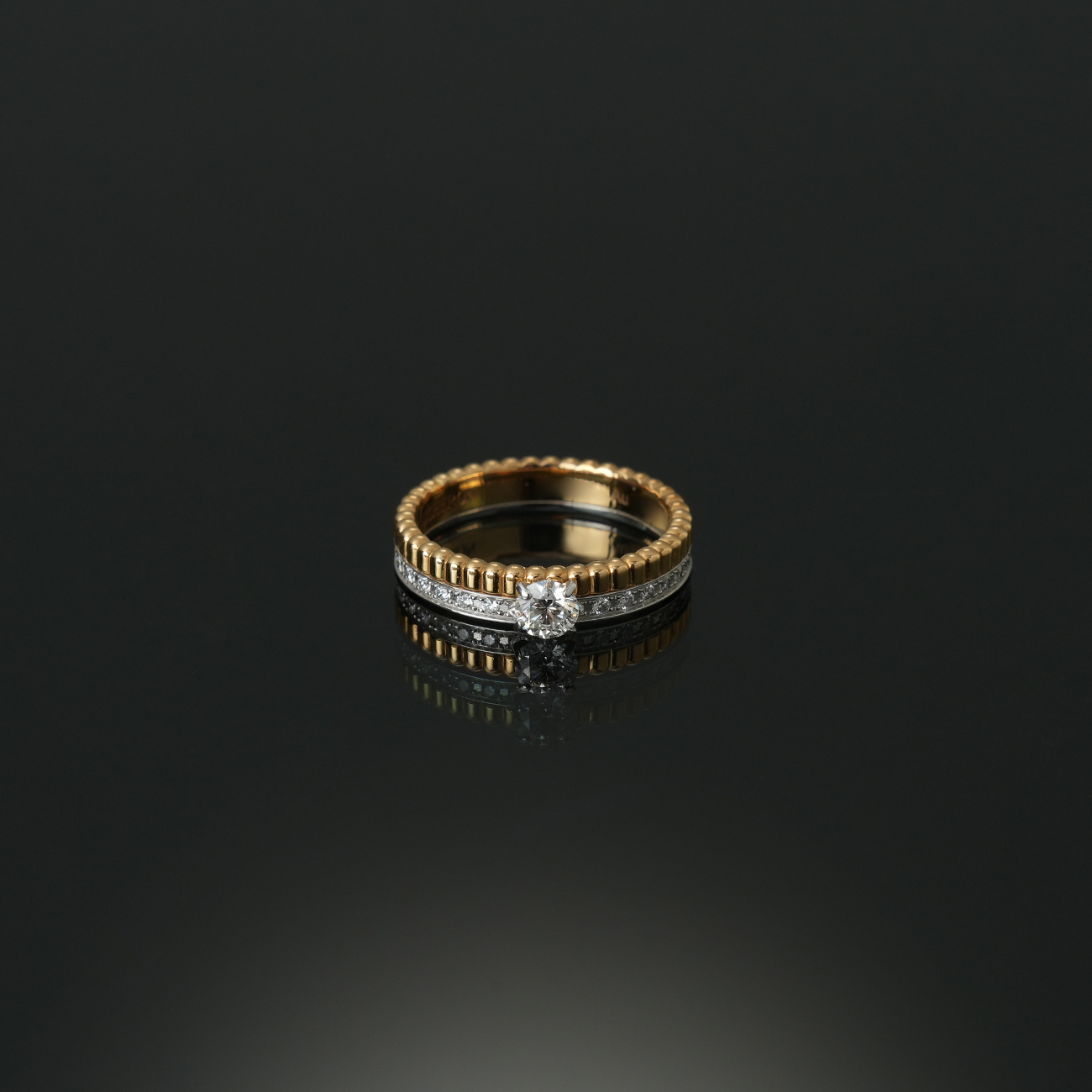 Boucheron(USED)부쉐론 다이아 0.22ct 콰트로 클래식 링 # 49