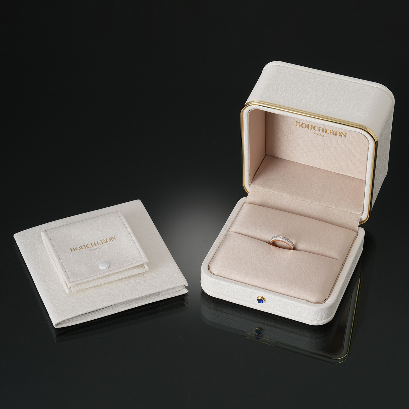 Boucheron(USED)부쉐론 콰트로 화이트 에디션 웨딩밴드 #46