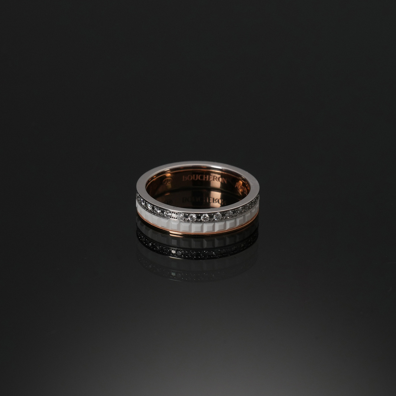 Boucheron(USED)부쉐론 콰트로 화이트 에디션 웨딩밴드 #46