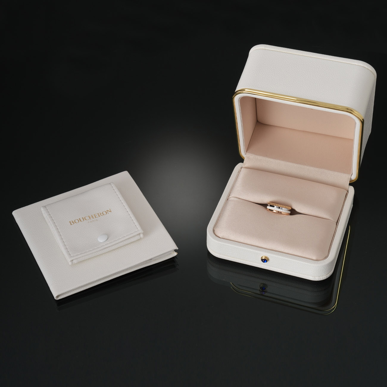 Boucheron(USED)부쉐론 콰트로 화이트 에디션 스몰 링 #51