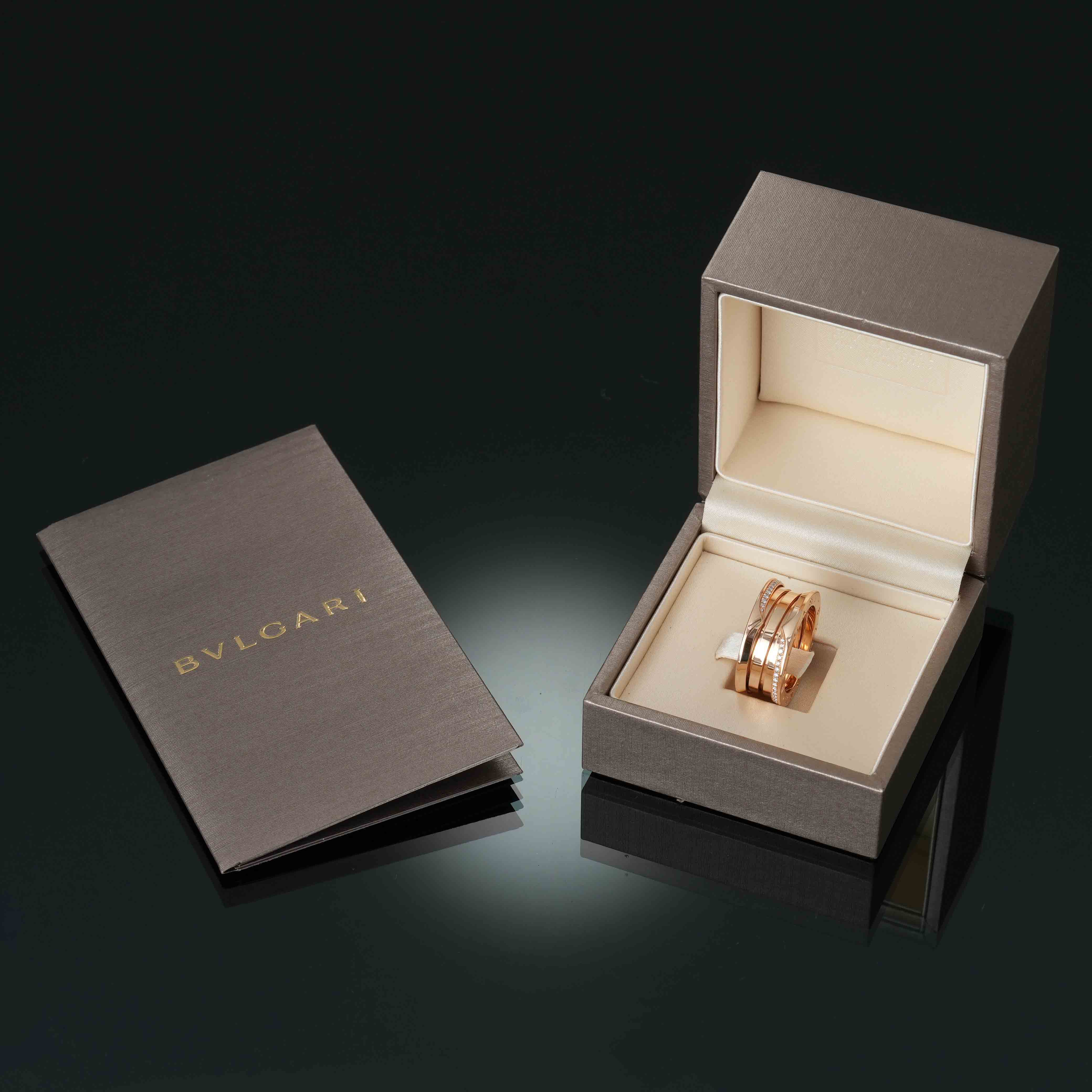 BVLGARI(USED)불가리 358965 파베 다이아 비제로원 3밴드 링 #55