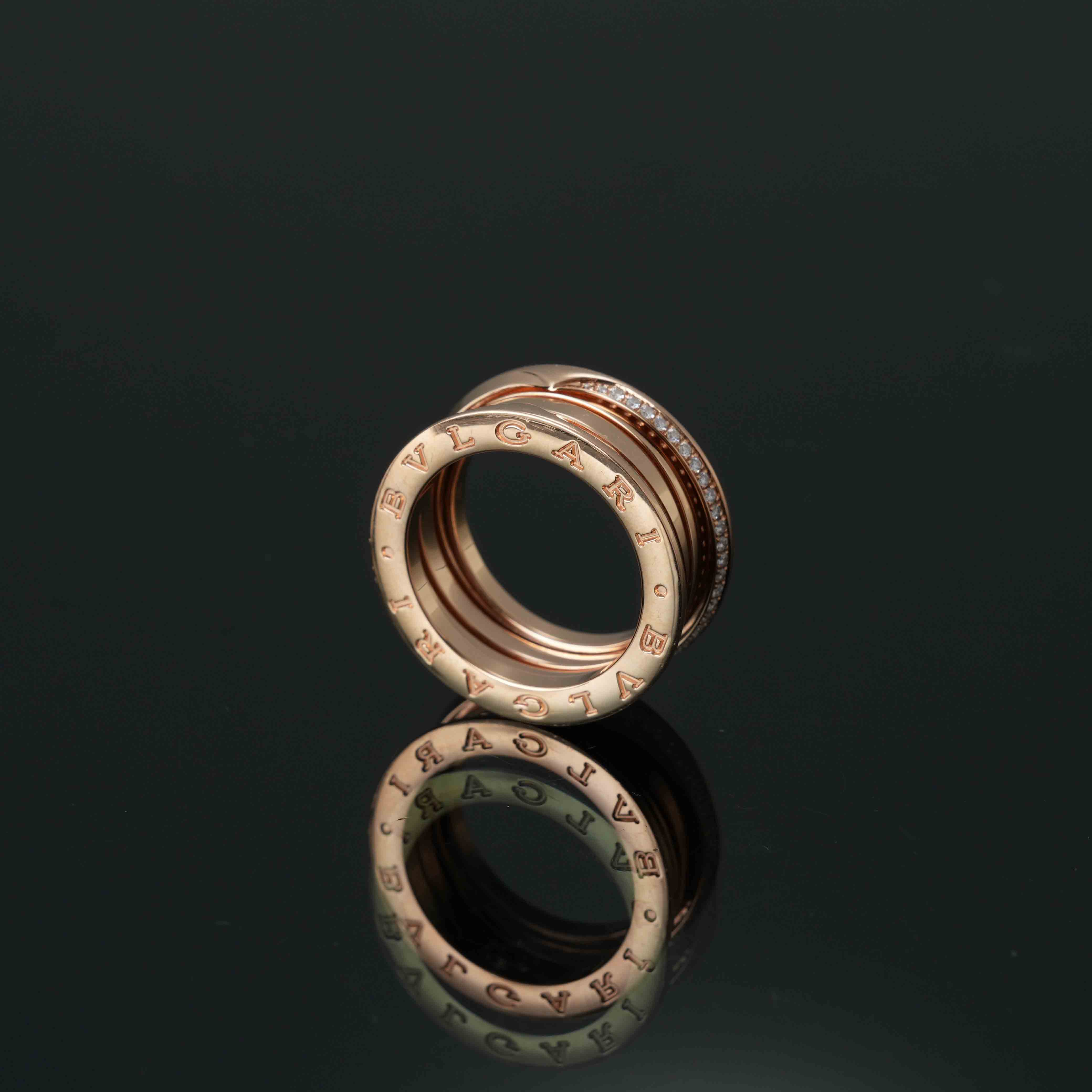 BVLGARI(USED)불가리 358965 파베 다이아 비제로원 3밴드 링 #55