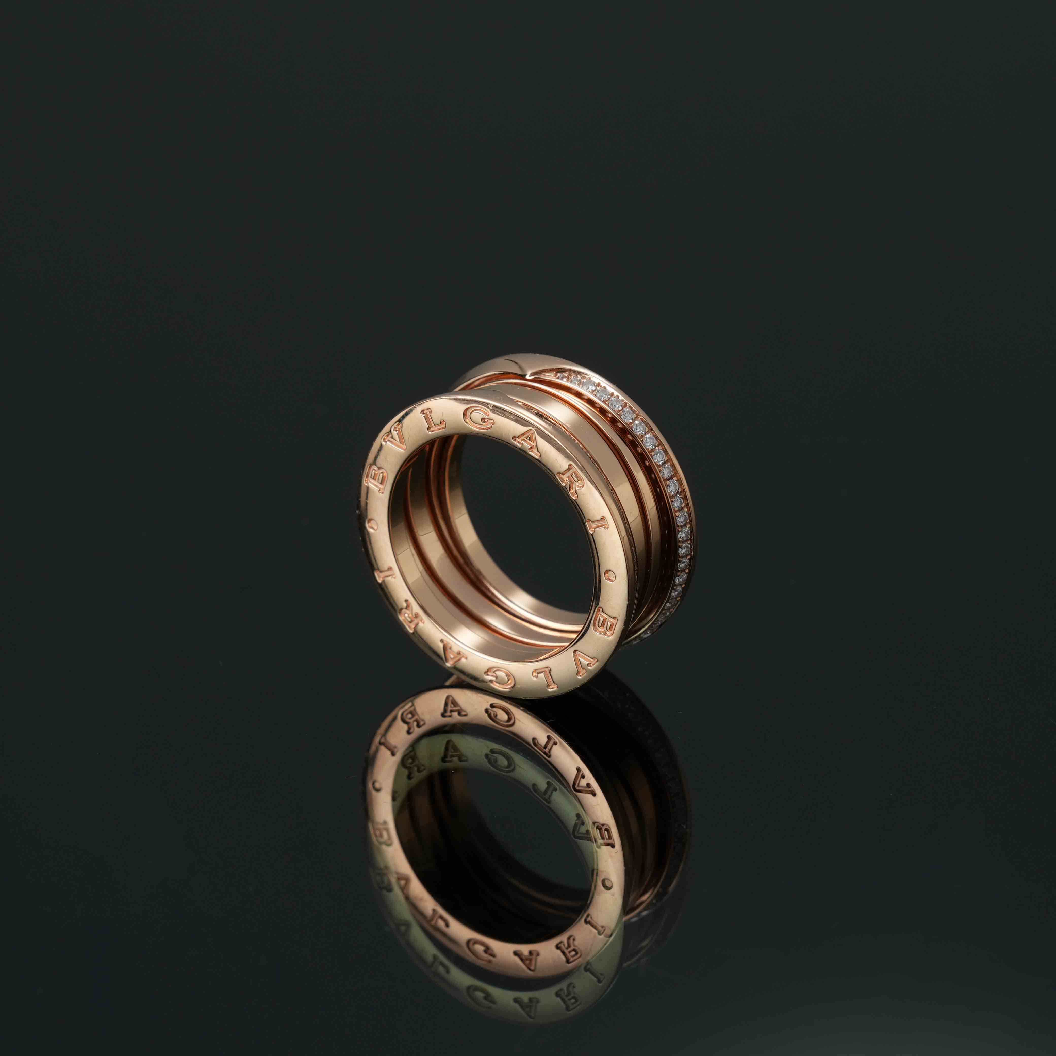 BVLGARI(USED)불가리 358965 파베 다이아 비제로원 3밴드 링 #55