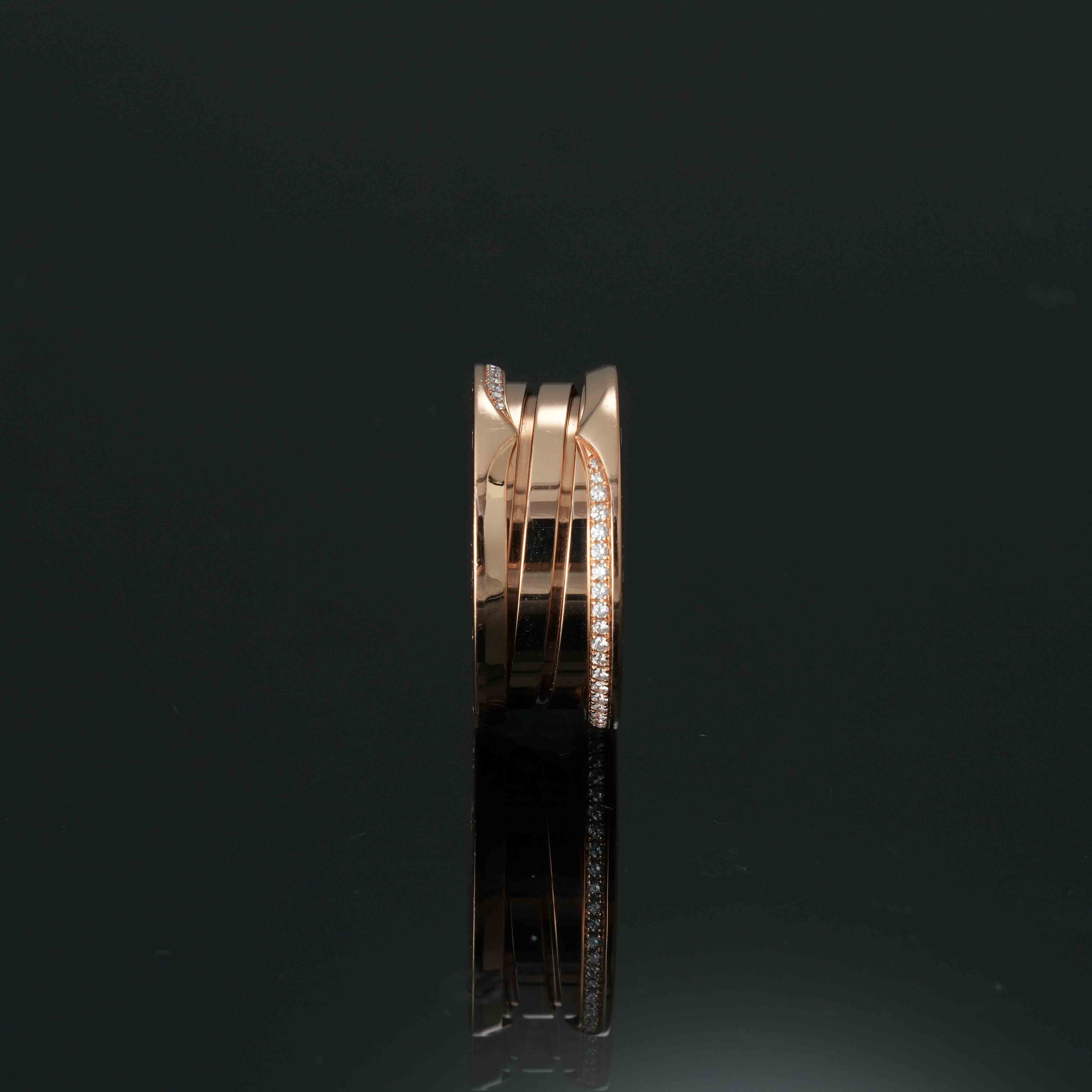 BVLGARI(USED)불가리 358965 파베 다이아 비제로원 3밴드 링 #55