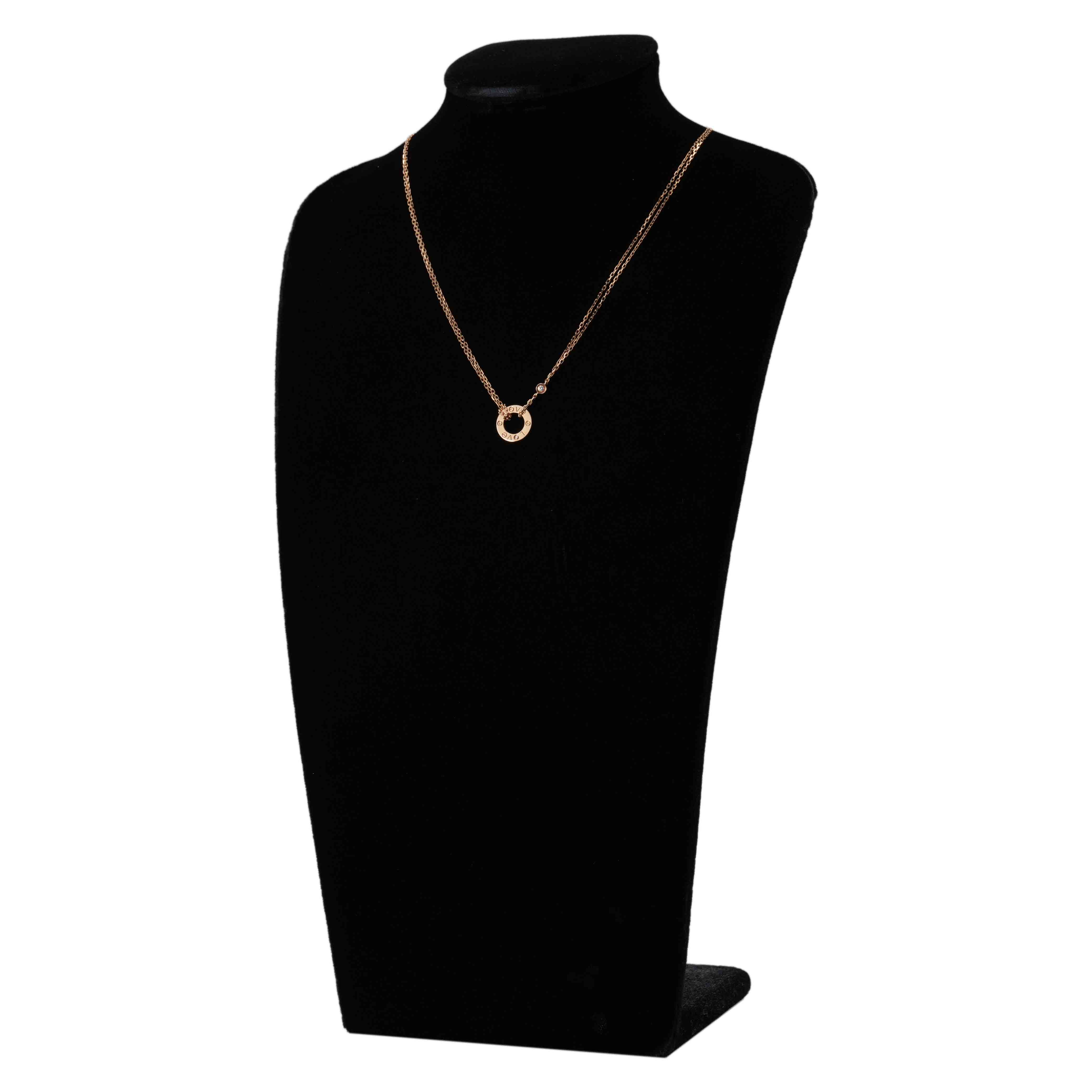 CARTIER(USED)까르띠에 2P 다이아 러브 네크리스