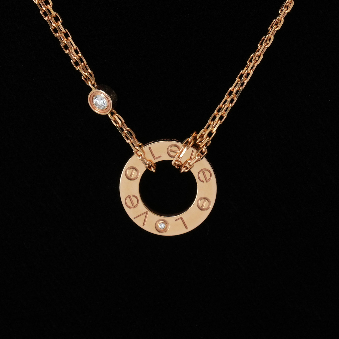 CARTIER(USED)까르띠에 다이아 러브 네크리스