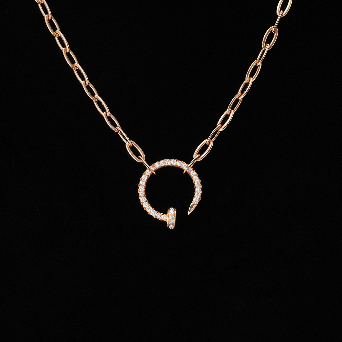 CARTIER(USED)까르띠에 저스트 앵 끌루 다이아 파베 네크리스